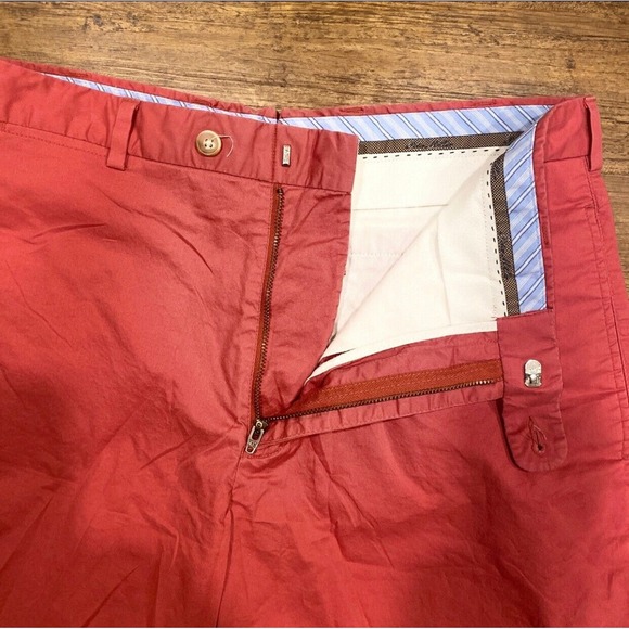 Peter Millar Pink Flat Front Active Casual Chino Golf Shorts‎ Bermuda Men's 32x9 - Picture 4 of 8
